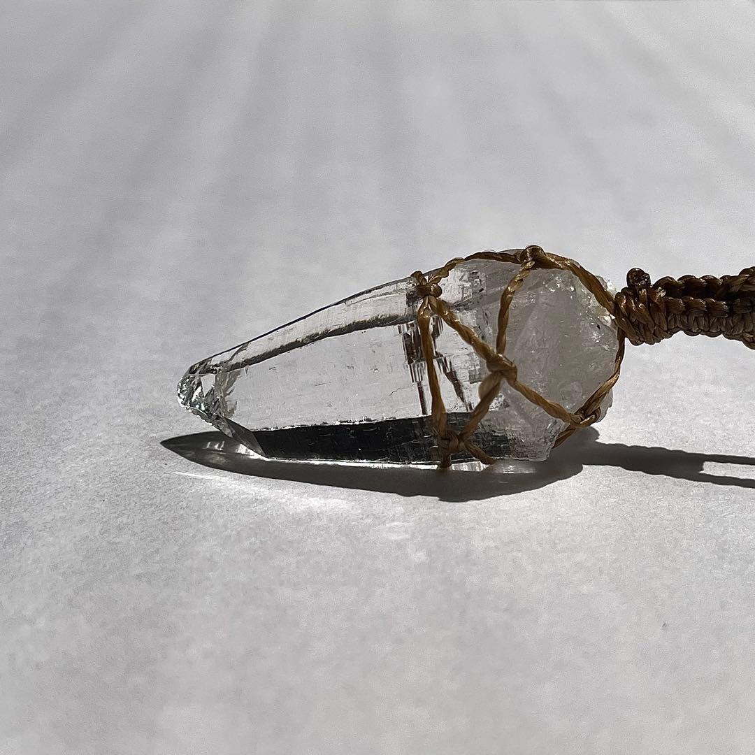 ヒマラヤ水晶 ガネッシュヒマール ＊ マクラメペンダント ネックレス 14