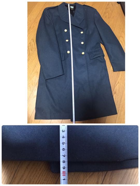 軍服　　ロングコート　紺色　ネイビー