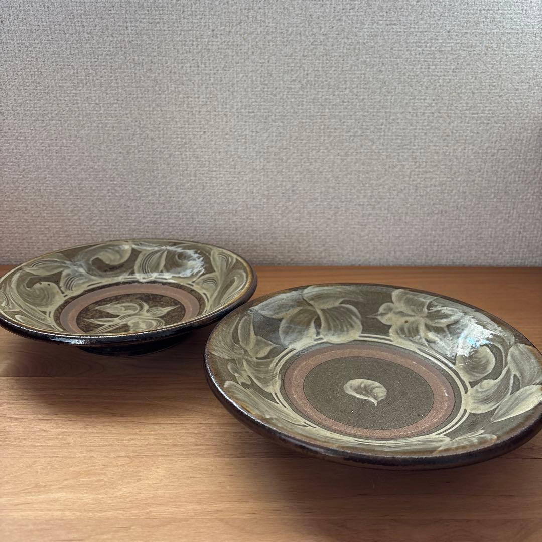 【新品未使用】沖縄　やちむん　7寸皿　２枚