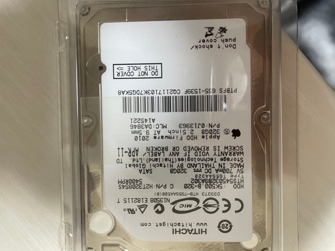 Apple MacBook Pro 2011 SSD換装済み（純正HDD付属）