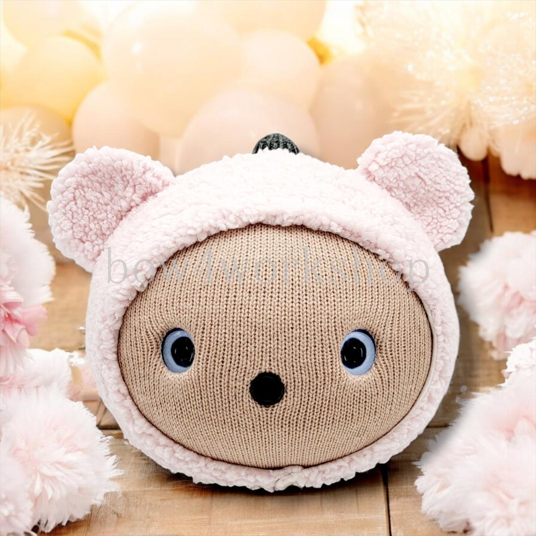 NICOBO（ニコボ）の服ハンドメイド モコモコくまちゃんの服（ピンク）