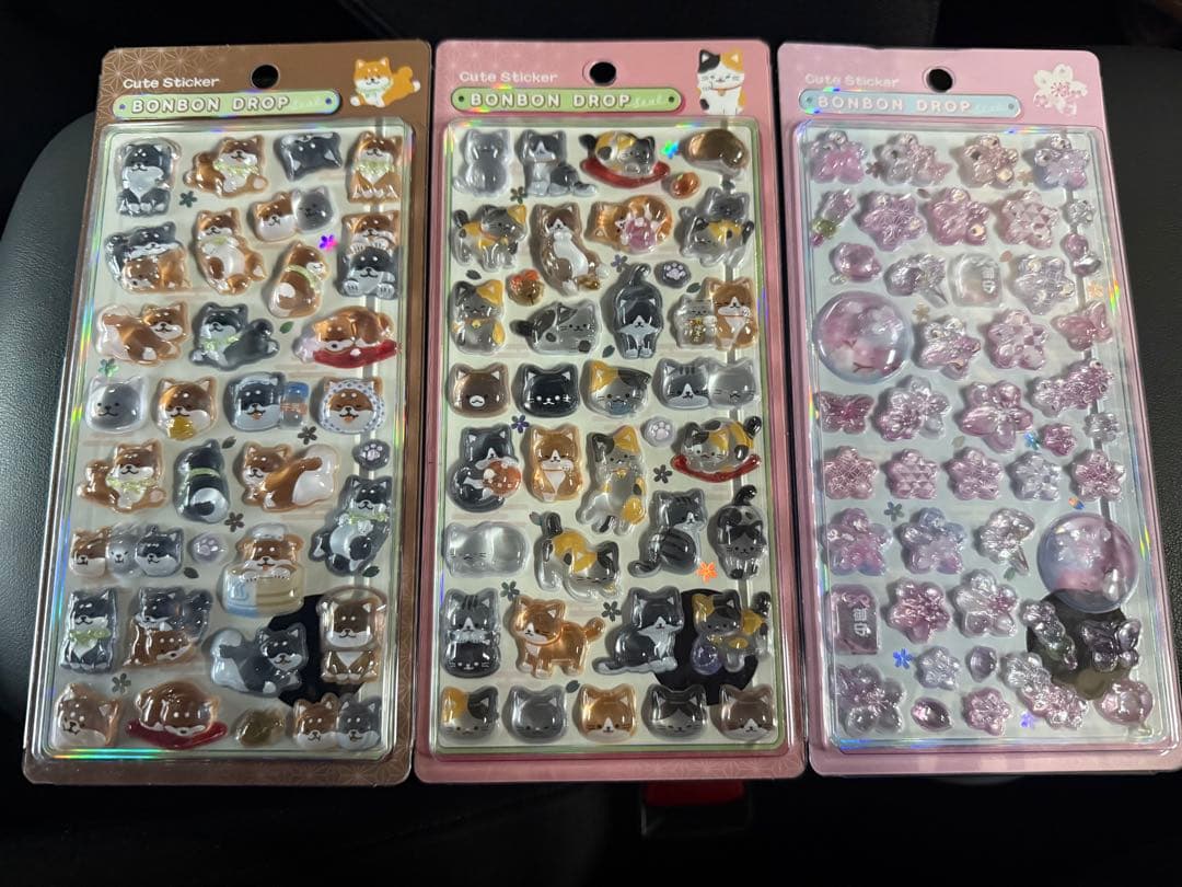 yama【正規品】和柄　ボンボンドロップシール　3種×2