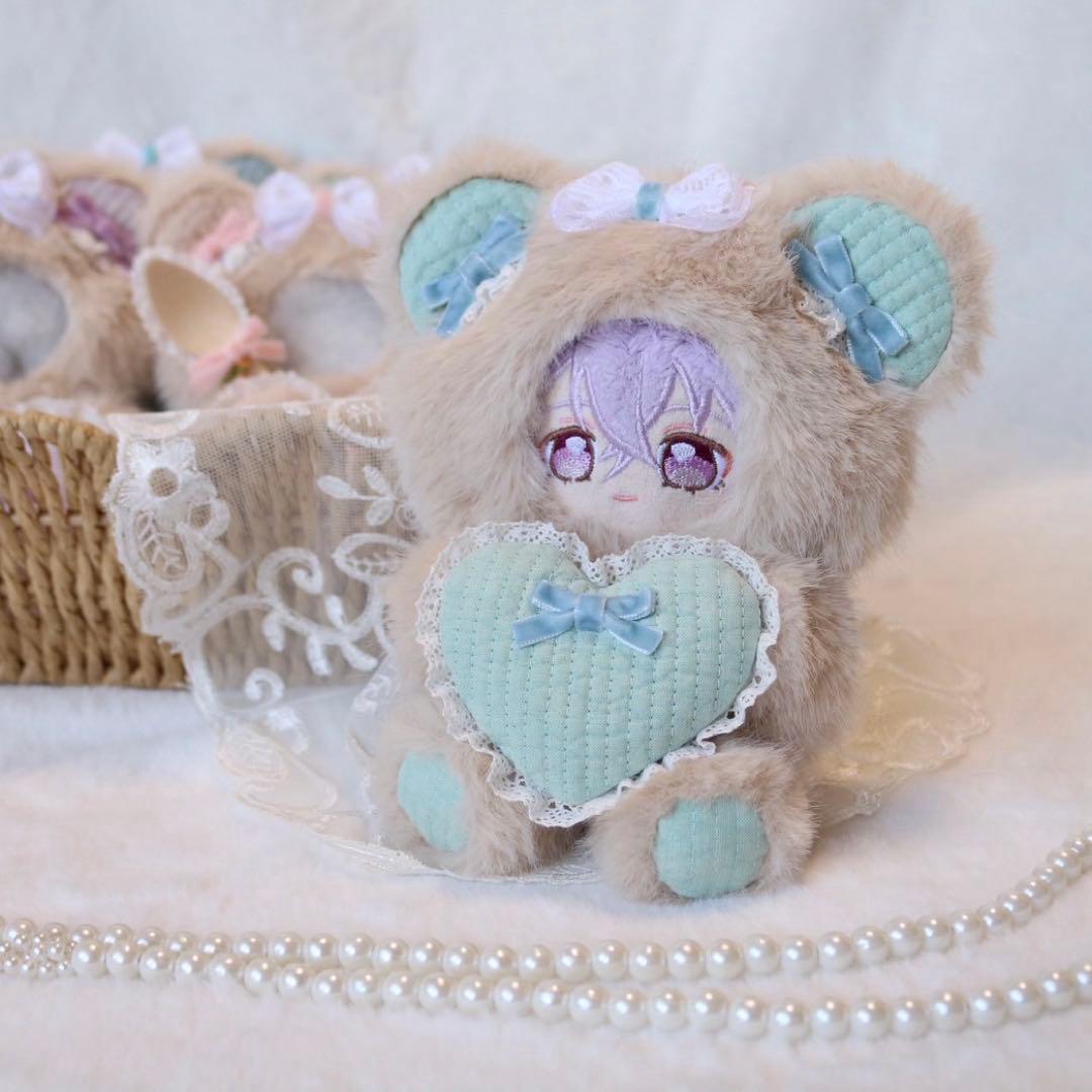 ④持てるよくまさん.12〜14cm/ミントグリーン❤︎おすわりぬい服 ちびぐるみ