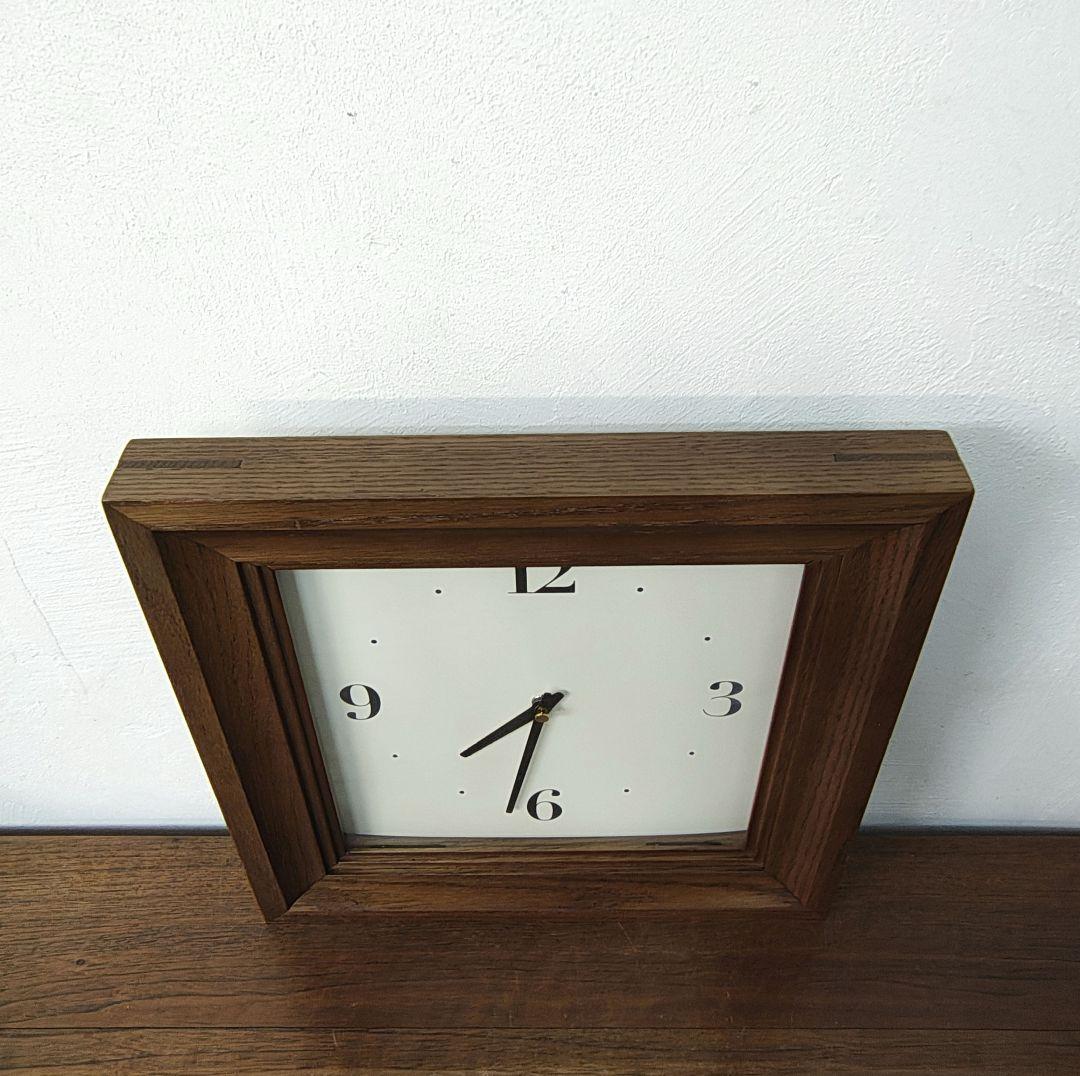 【Oak frame ／Wall clock】オーク材 掛時計 電波時計