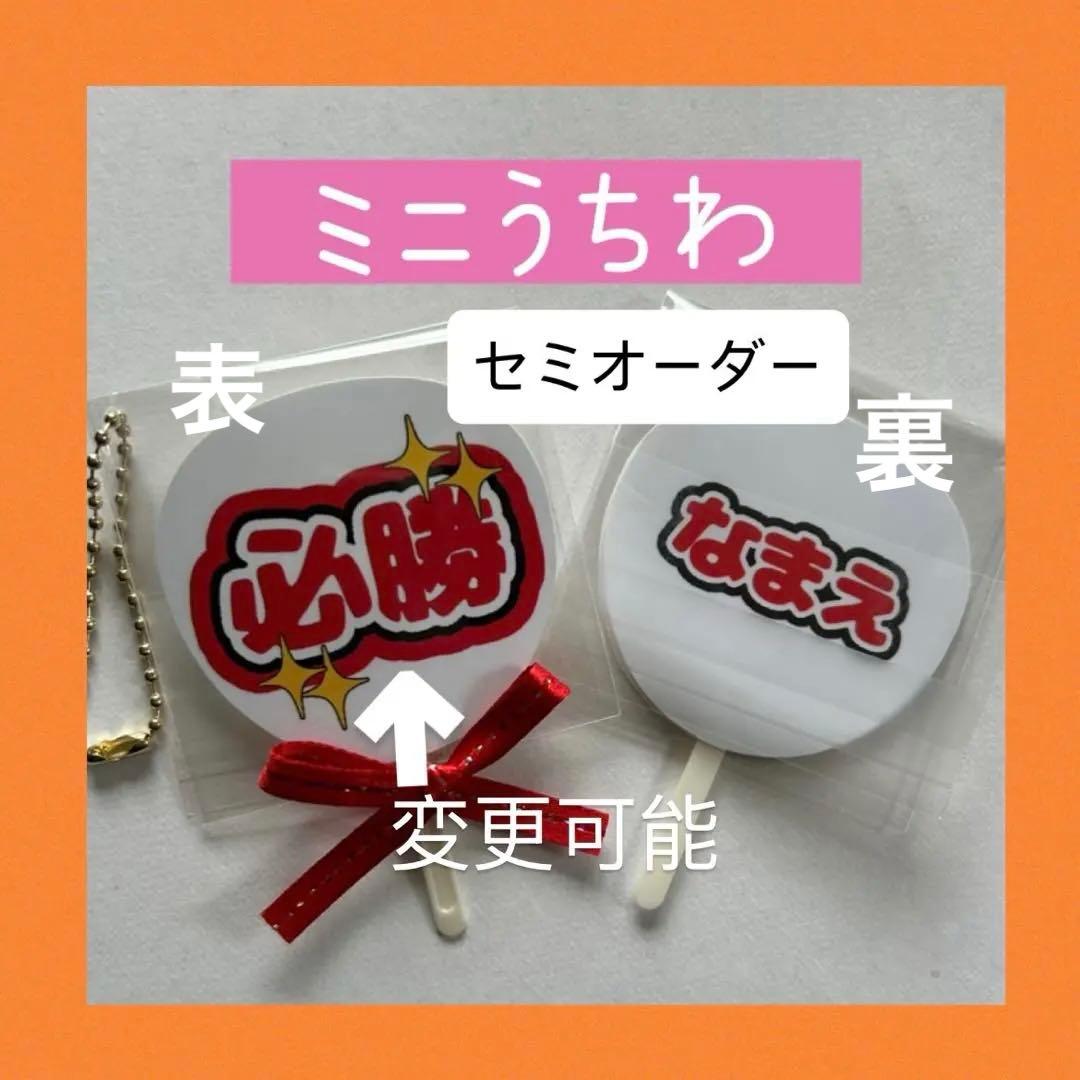 【セミオーダー】ミニうちわ 名前 必勝 ハンドメイド 推し活 部活 仲間でお揃い