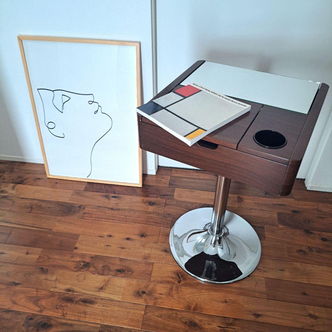 ヴィンテージ　ドレッサー　昭和レトロ　ミッドセンチュリー　スペースエイジ　茶色