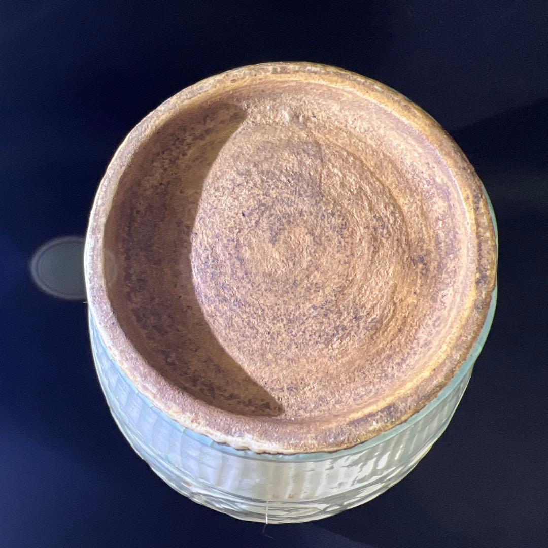 中国古窯　青白磁唐草文花瓶　高さ約25㎝　東Y8-0302☆2Fタエチ