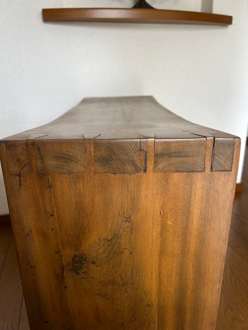 エントランスベンチ　玄関フロア靴脱ぎ椅子　手荷物一時置き　曲木コンソールテーブル