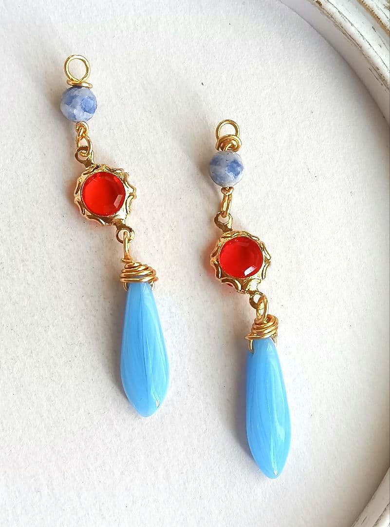 9314 チェコビーズ ソーダライト ガラス パーツ