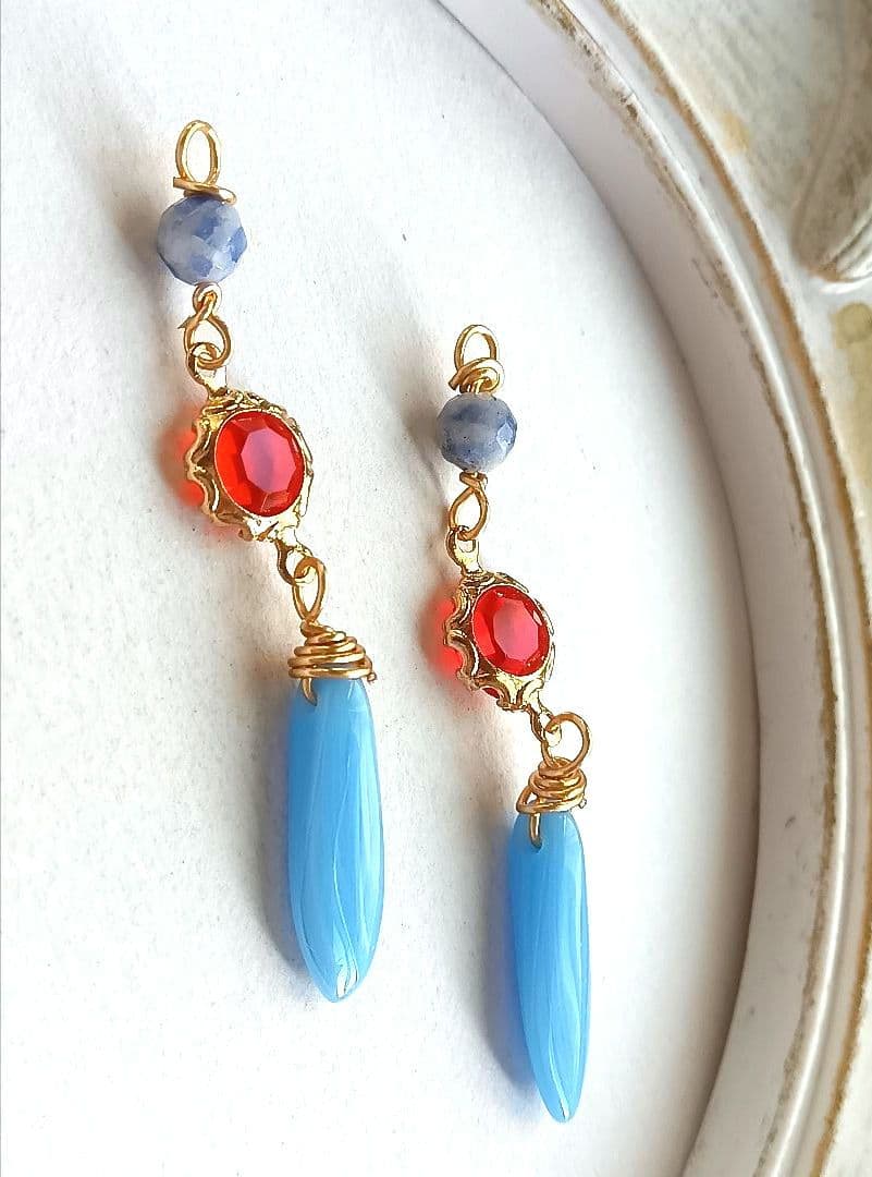 9314 チェコビーズ ソーダライト ガラス パーツ