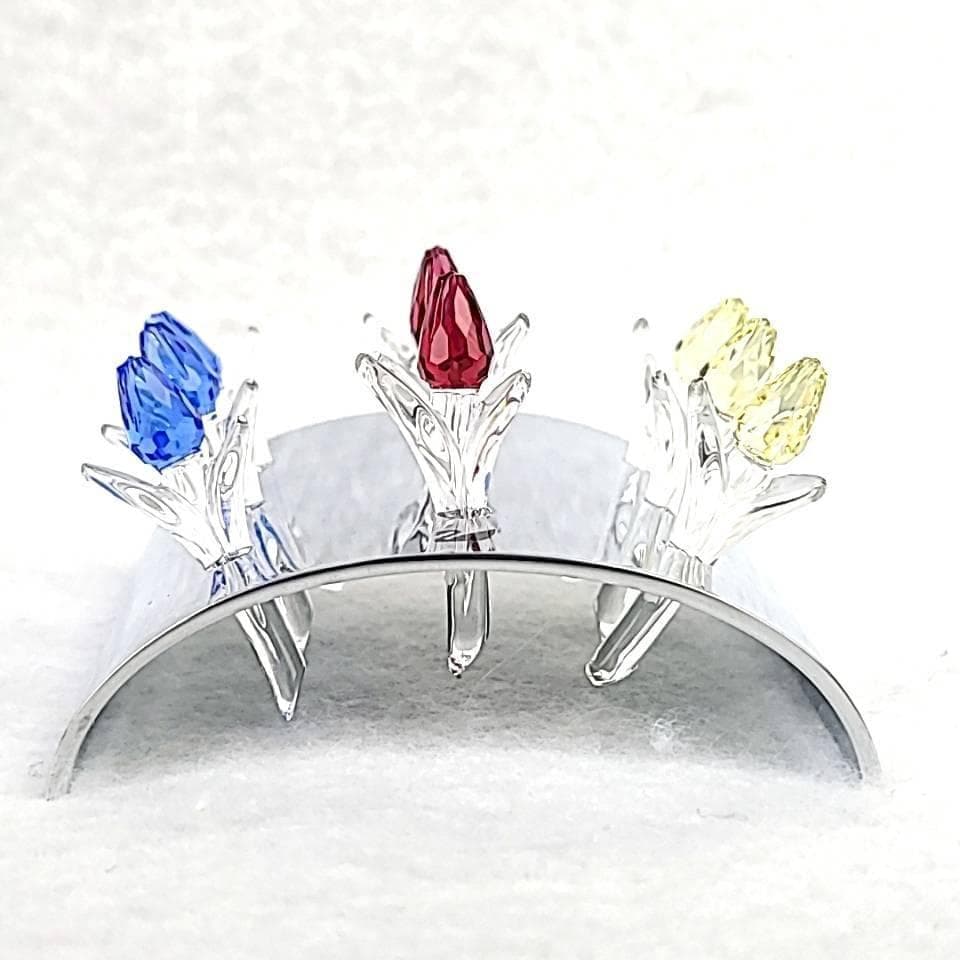 ●未使用級▽スワロフスキー　ミニチューリップ　赤　青　黄　SCS会員限定 0