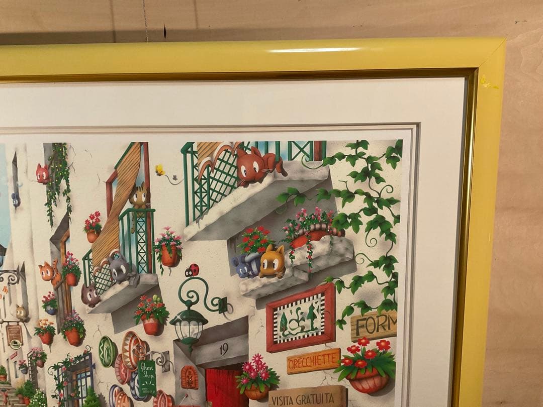 芳岡ひでき　「エスパーニャ・キャッツ」　リトグラフ　直筆サイン・エディション有り