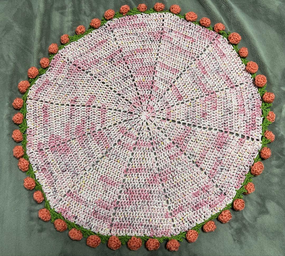 花束ブランケット　ブーケブランケット　ハンドメイド　バラ　直径約85cm