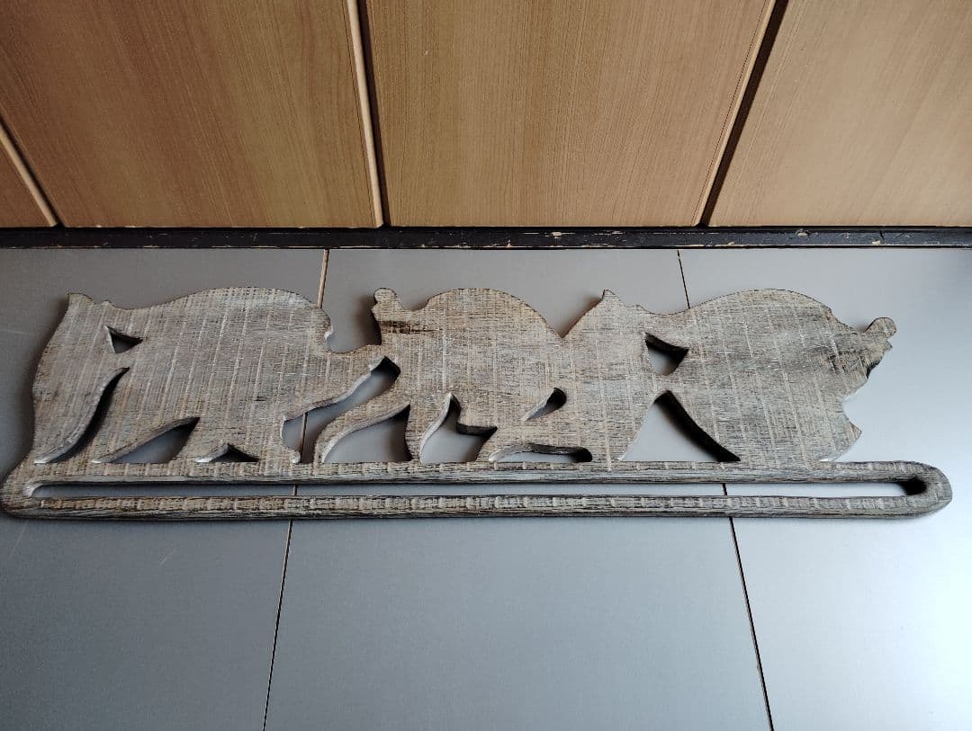 魚の彫刻 木製オブジェ