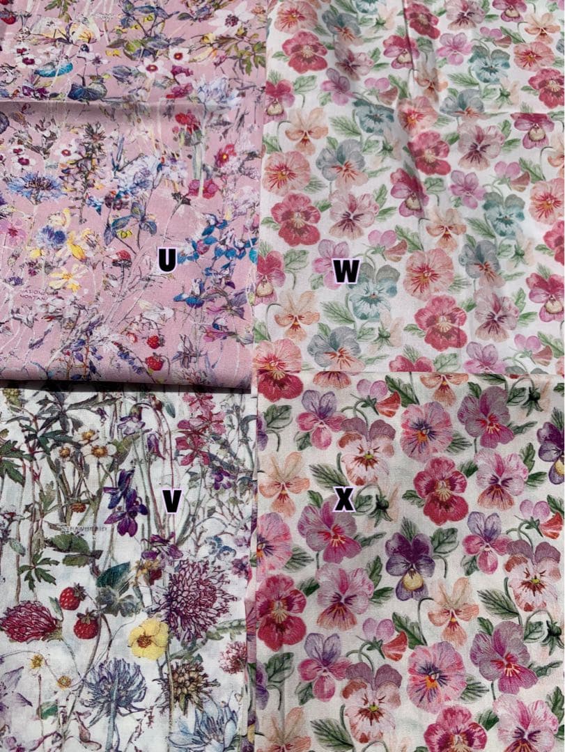 手書き風リバティ生地ひらがな名前ワッペンハンドメイド