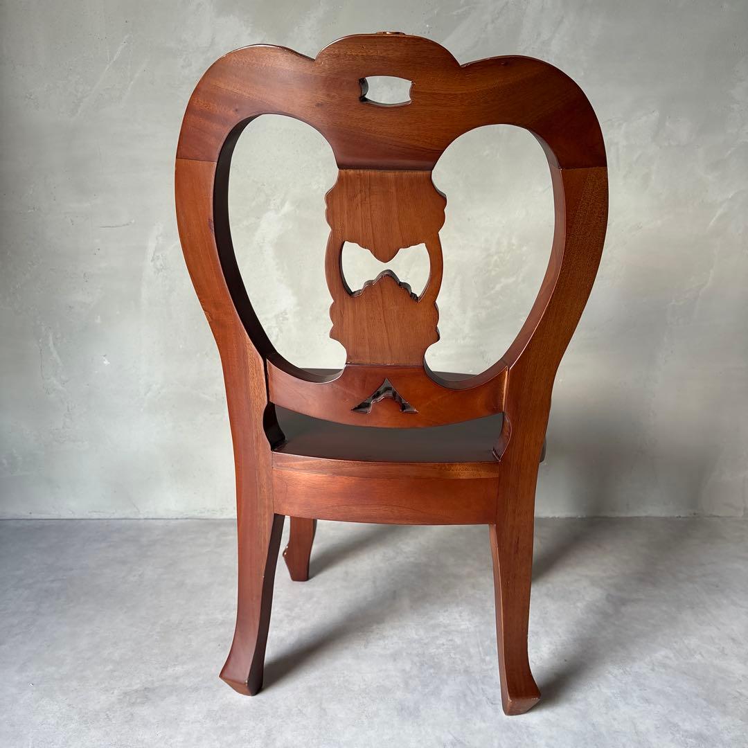 木製 バルーンバックチェア 猫脚 キッズ 子ども アンティーク風 スツール 椅子