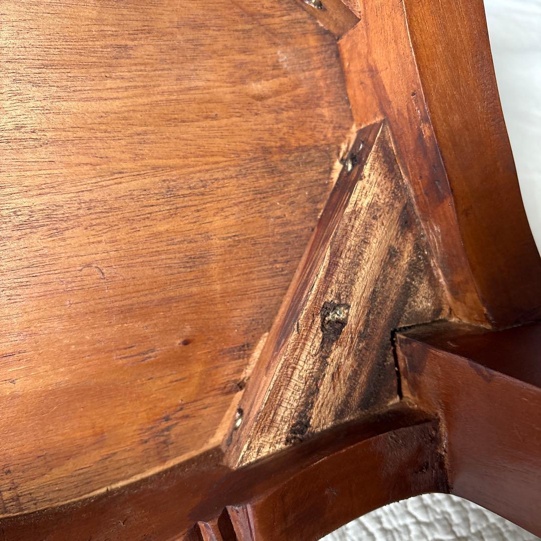 木製 バルーンバックチェア 猫脚 キッズ 子ども アンティーク風 スツール 椅子