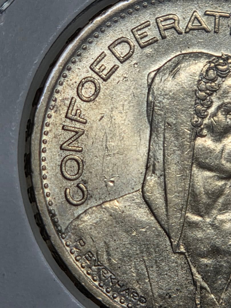 (初期年号)スイス連邦　農夫像　5フラン銀貨　1933 B