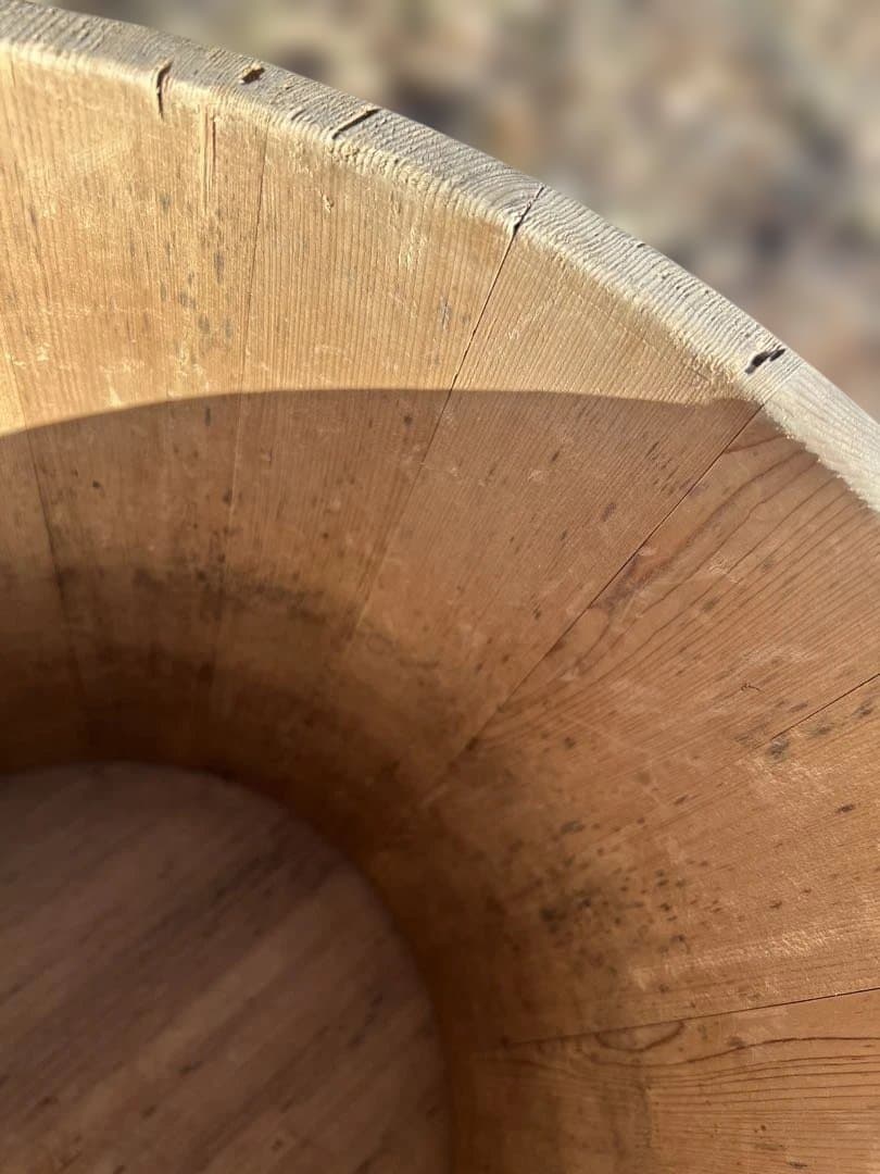 木製　漬物樽　蓋付き