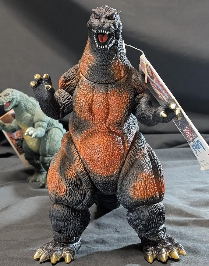 バーニングゴジラ＆ゴジラジュニア（バンダイ）タグ付ソフビフィギュア２体セット