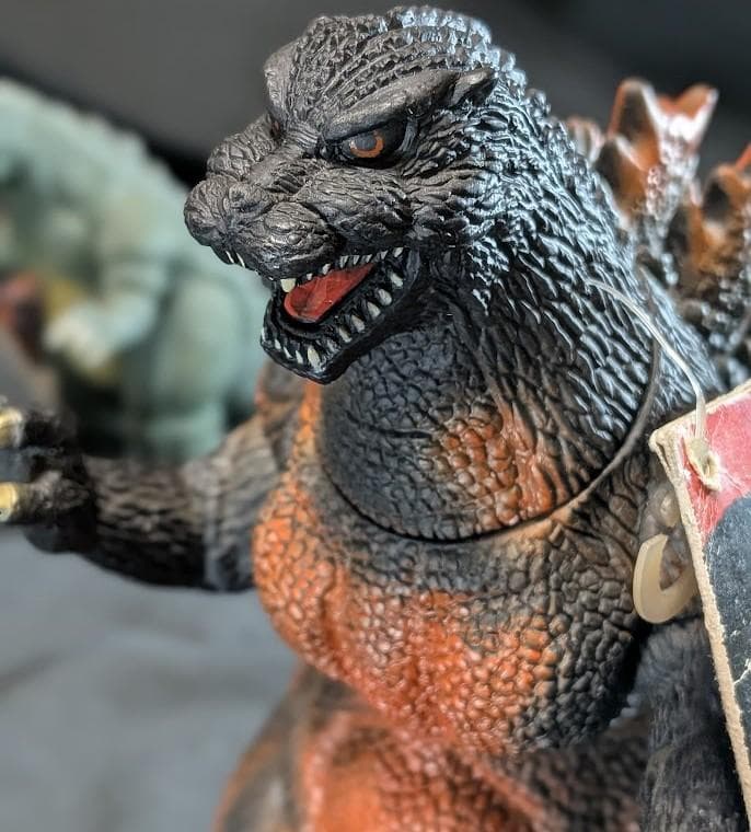 バーニングゴジラ＆ゴジラジュニア（バンダイ）タグ付ソフビフィギュア２体セット