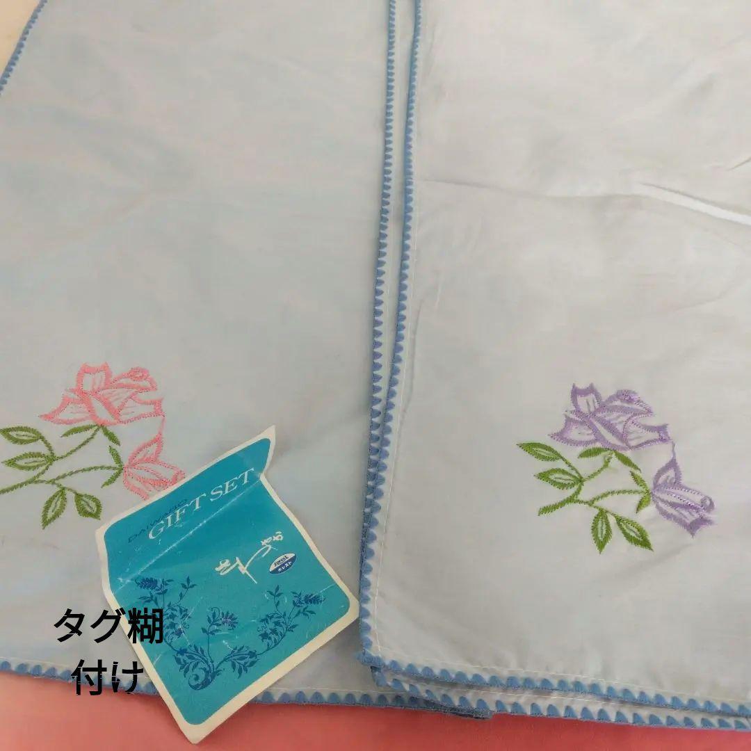 当時品昭和レトロ新品未使用座布団カバー同種ピンクと紫2枚&竹の模様1枚合計3枚