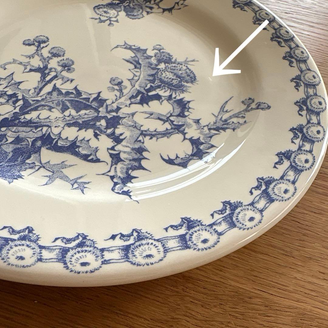 廃盤　ヴィンテージ　Chardons Grien ジアン　皿 あざみ　2客