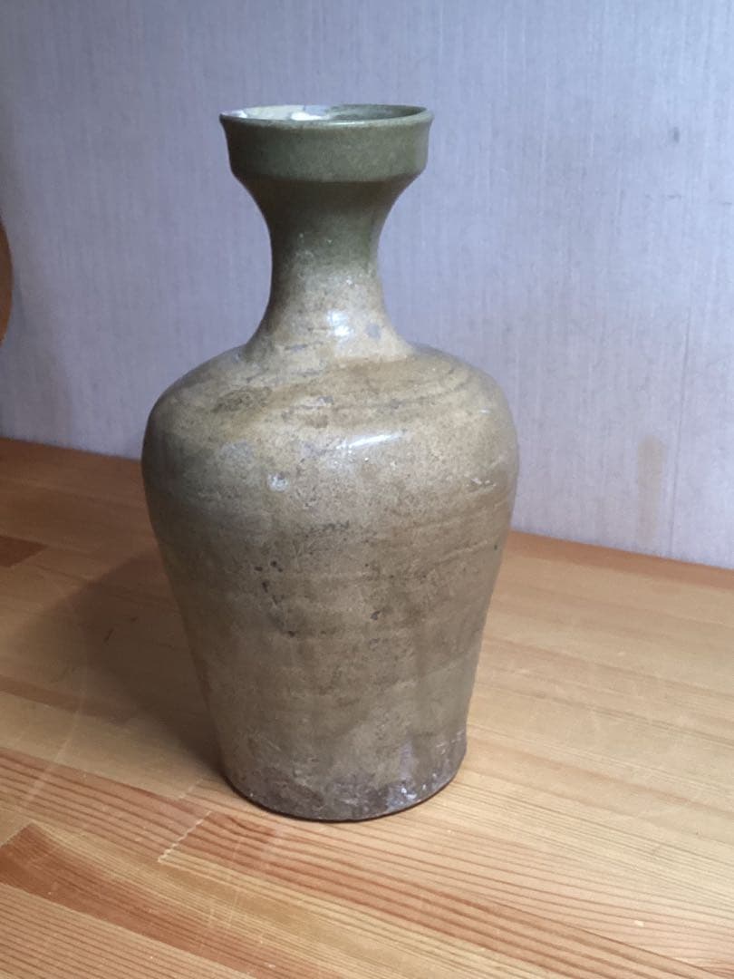 古美術骨董品　コレクター商品　高麗青磁酒器　花入　高さ約27cm 時代物