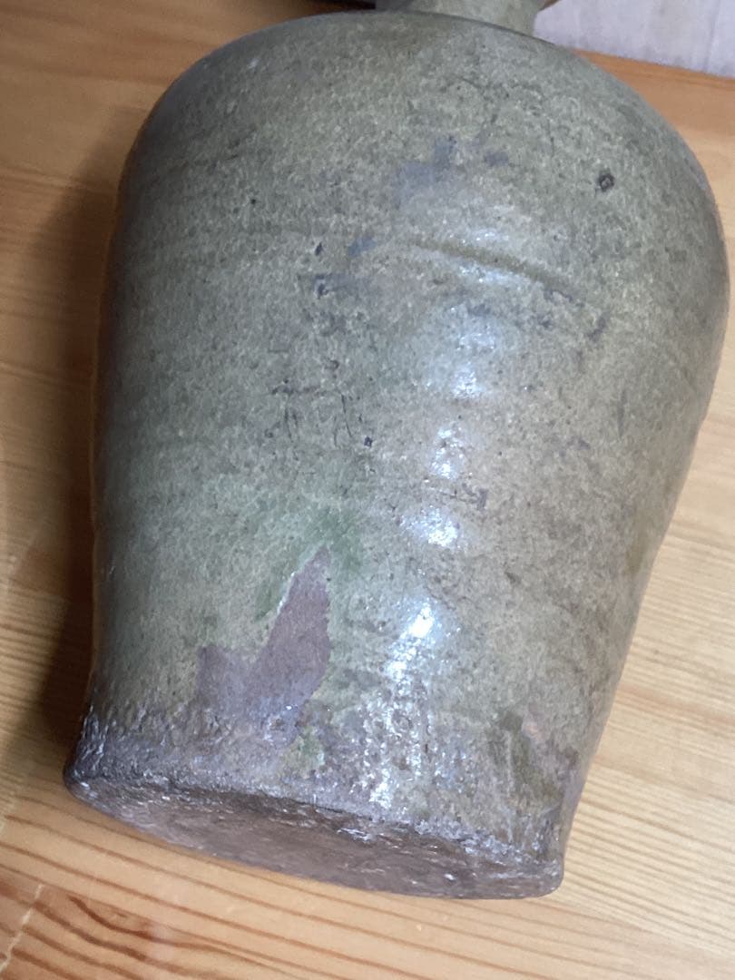 古美術骨董品　コレクター商品　高麗青磁酒器　花入　高さ約27cm 時代物