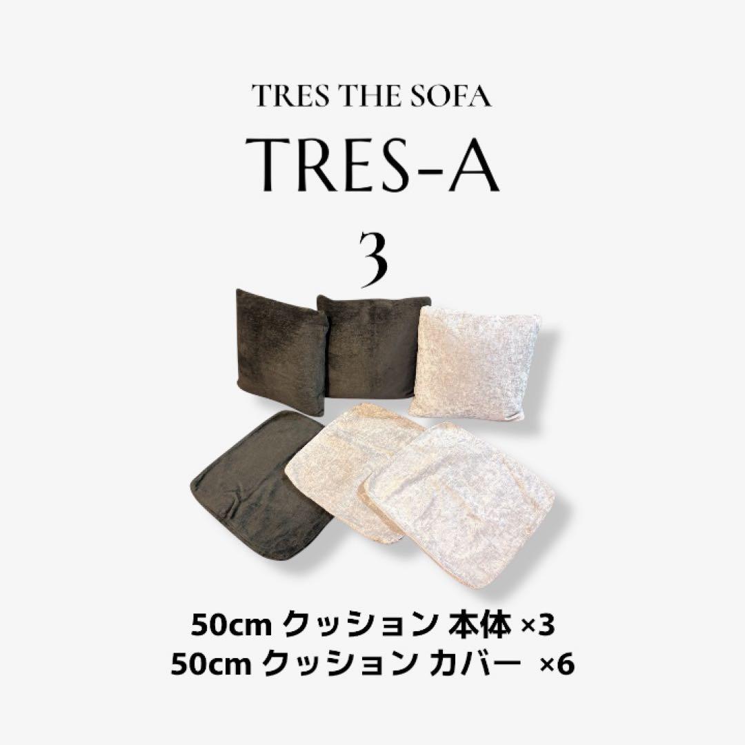 【専用出品】③TRES THE SOFA クッション3個＋替えカバー