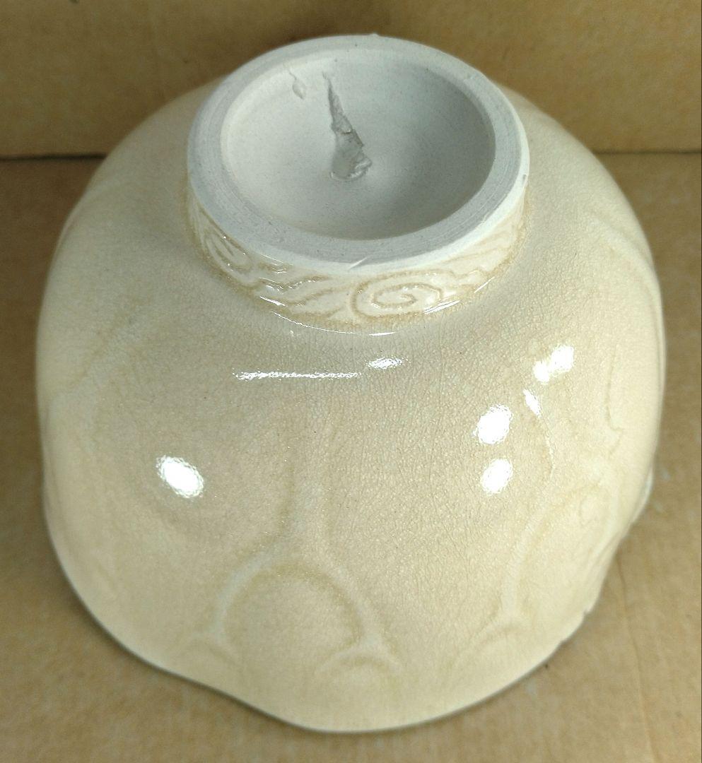 幽錦洞 慶田政太郎 薩摩火計茶碗 模 井口海仙(裏千家淡々斎弟）書付 共箱 共布