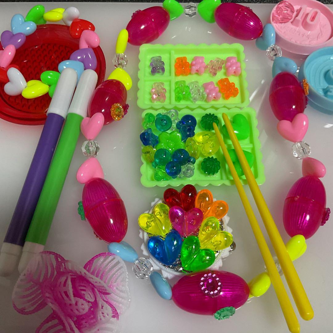 昭和ポップ　大倉トーイ　ピアノ宝石箱　ビーズ　ファンシーグッズ