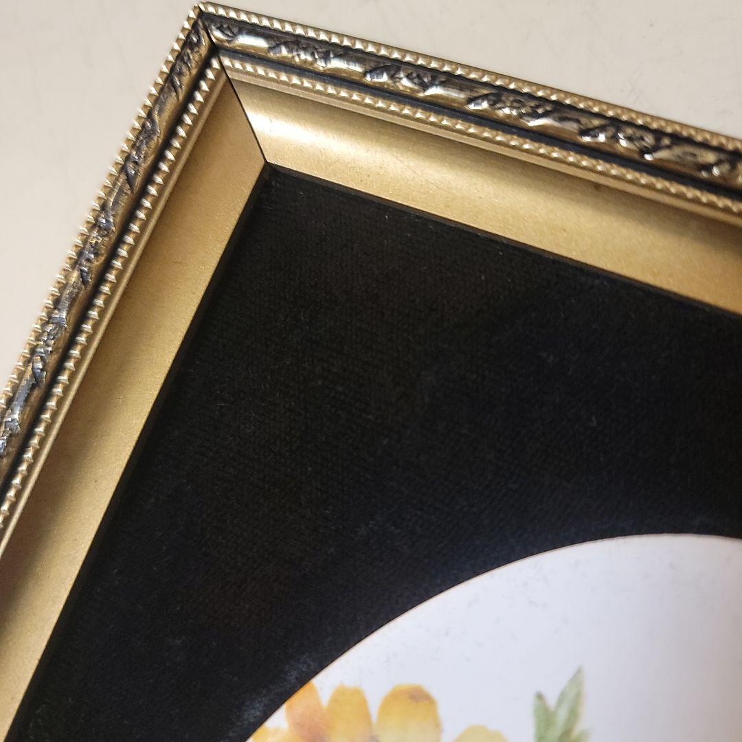 70'sイギリスアンティーク　陶板画　ヴィンテージ　お花のオーバルプレート陶板額