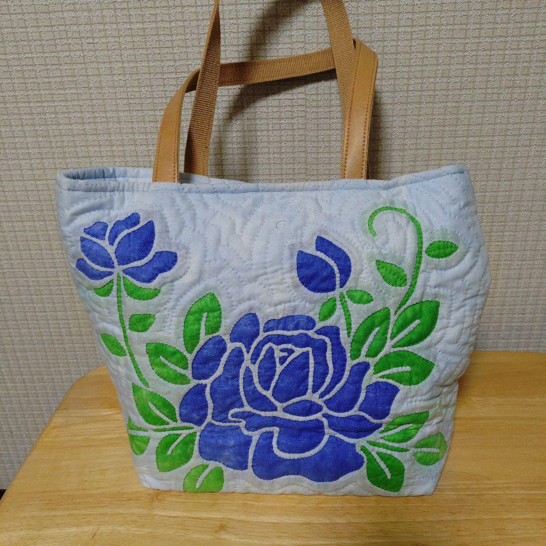 バラのハワイアンキルトバッグ