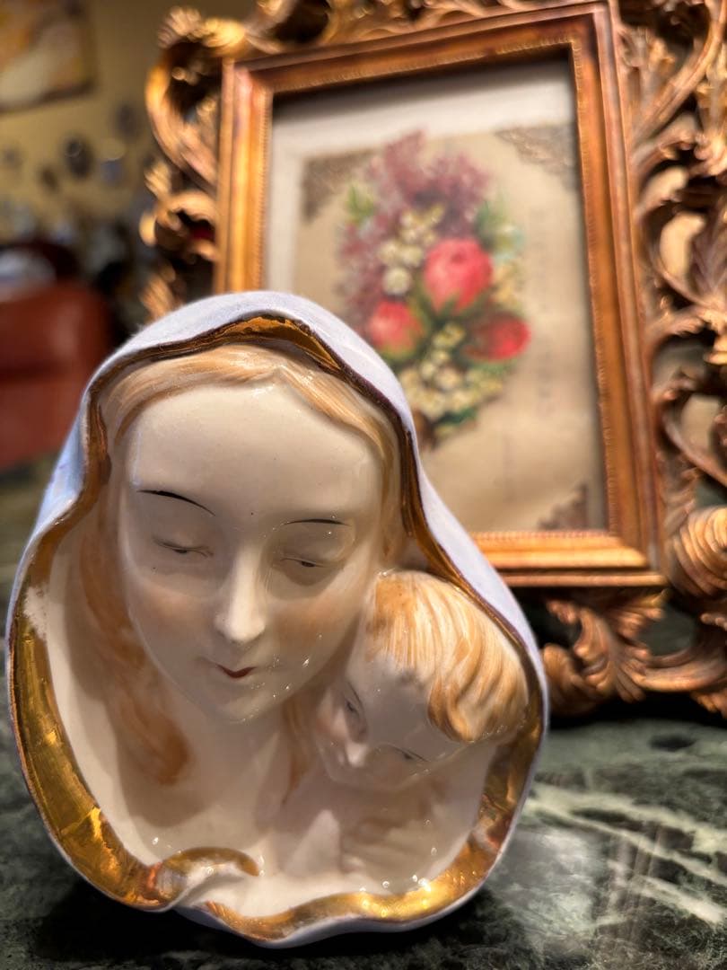 陶器製 母子像 クラシックデザイン