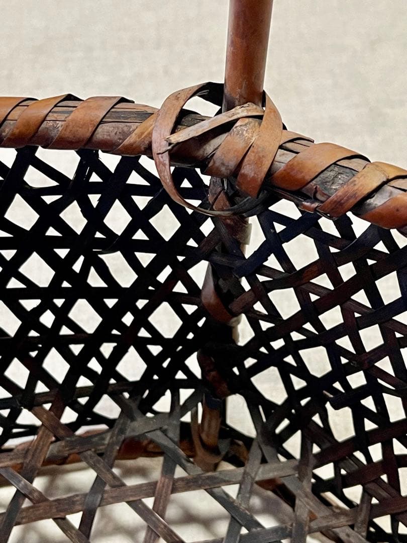 昭和レトロ 竹籠 竹 かご バスケット 籠 小物入れ 古道具 古物 古雑貨