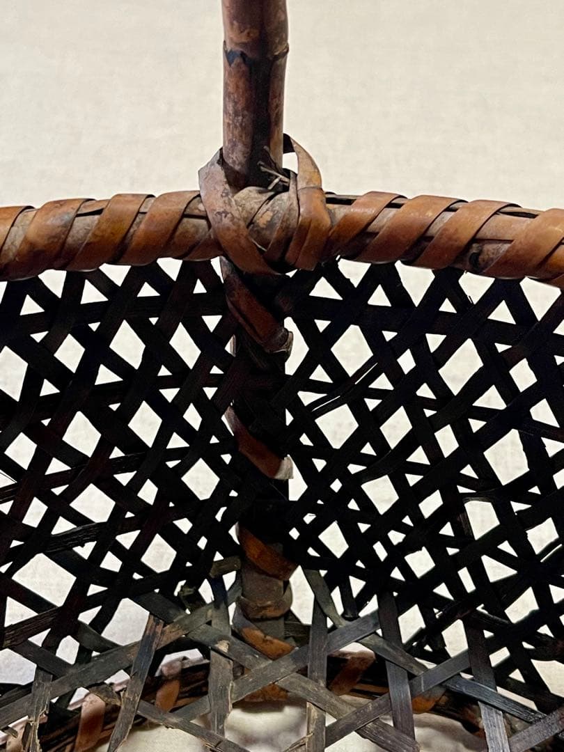 昭和レトロ 竹籠 竹 かご バスケット 籠 小物入れ 古道具 古物 古雑貨