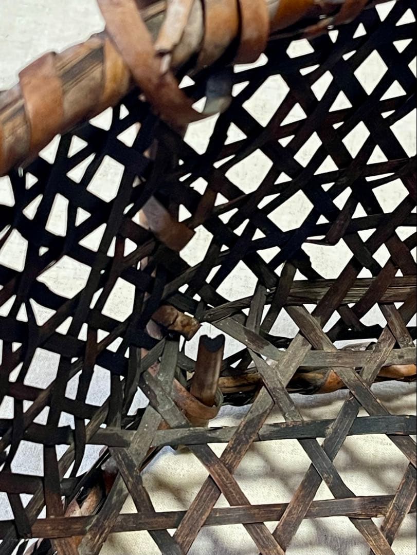 昭和レトロ 竹籠 竹 かご バスケット 籠 小物入れ 古道具 古物 古雑貨