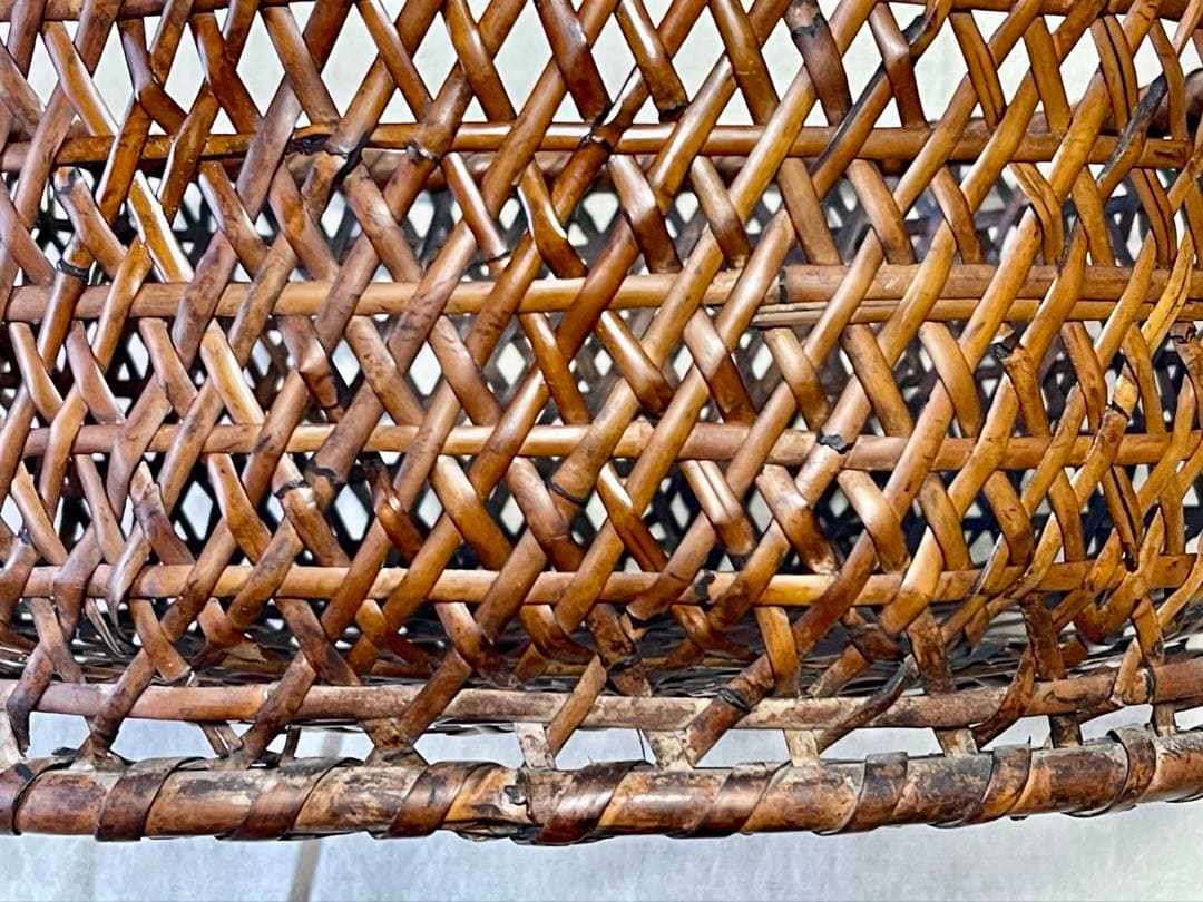 昭和レトロ 竹籠 竹 かご バスケット 籠 小物入れ 古道具 古物 古雑貨