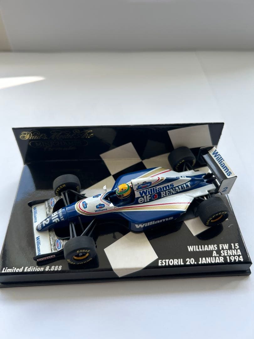 ミニチャンプス 1/43 ウイリアムズ ルノー　FW15 アイルトン•セナ 限定
