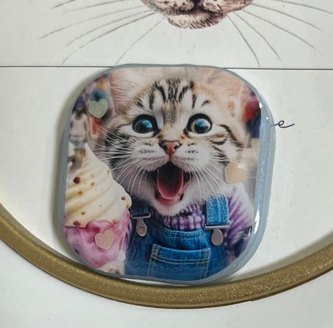 感謝価格(ㅅ´꒳` )夏終わったけど、アイスどーぞ‼️猫ちゃん  レジンヘアゴム