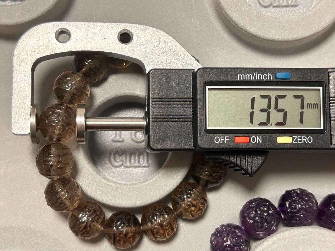 スモーキー　回紋珠　マニ車　水晶　天然石