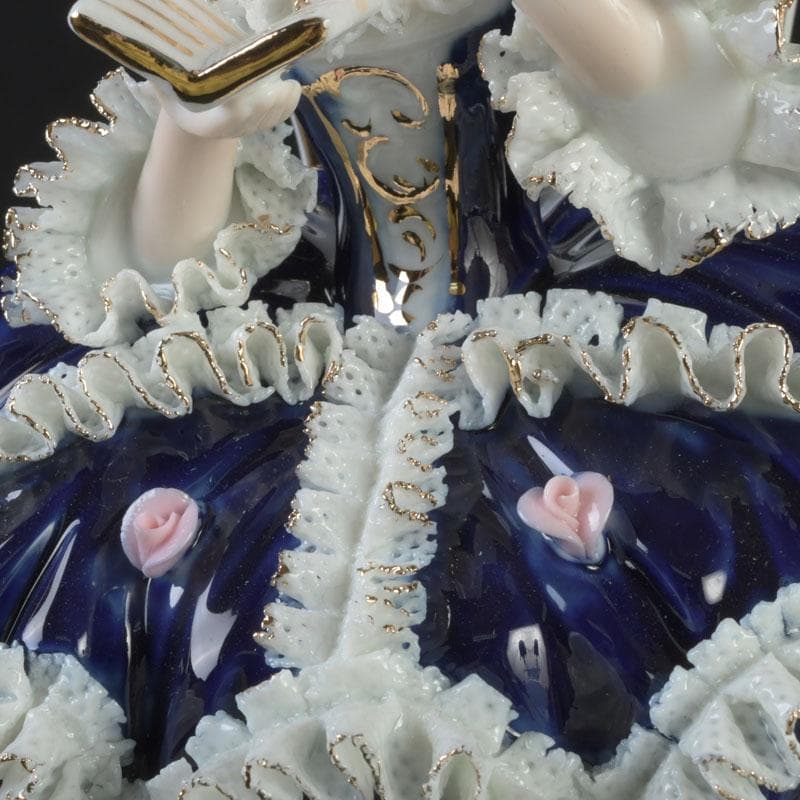 西洋陶器　レースドール　レース人形　箱付　V　A78A