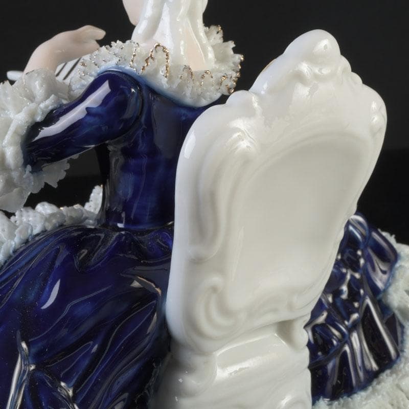 西洋陶器　レースドール　レース人形　箱付　V　A78A