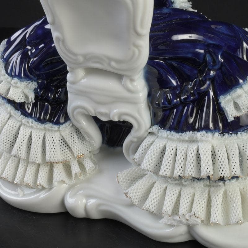 西洋陶器　レースドール　レース人形　箱付　V　A78A