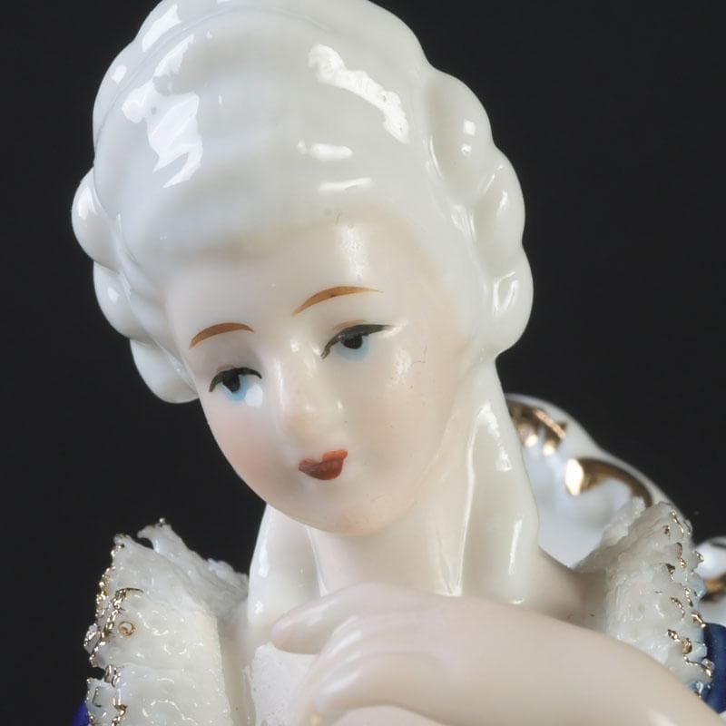 西洋陶器　レースドール　レース人形　箱付　V　A78A