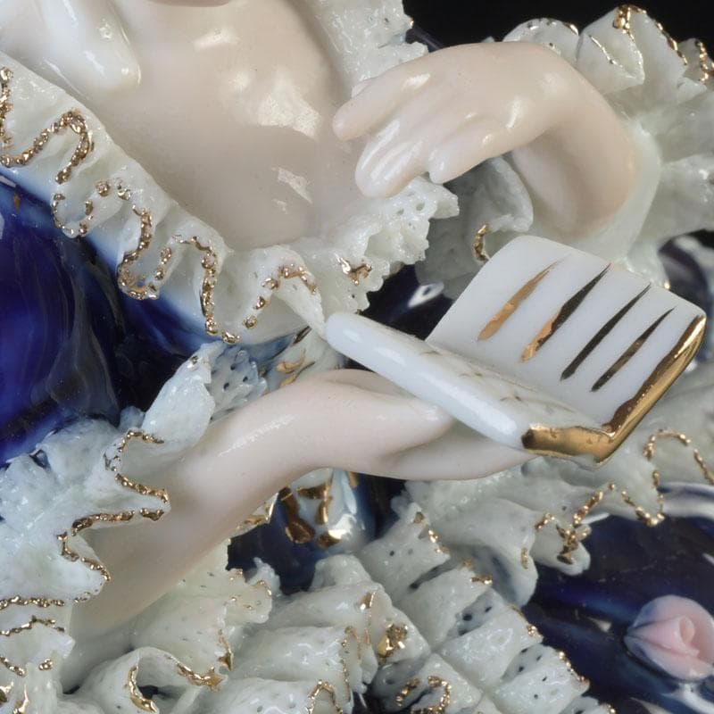 西洋陶器　レースドール　レース人形　箱付　V　A78A