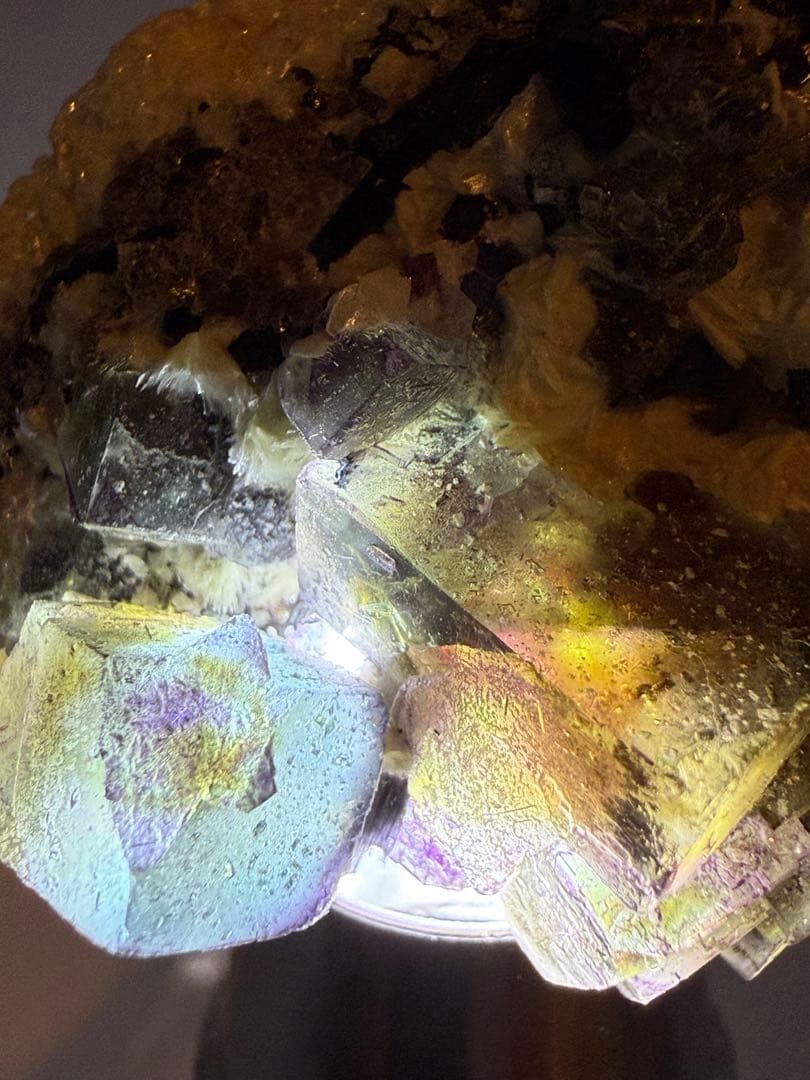 フローライト　レインボー　エロンゴ産　原石　鉱物　標本　天然石　蛍石