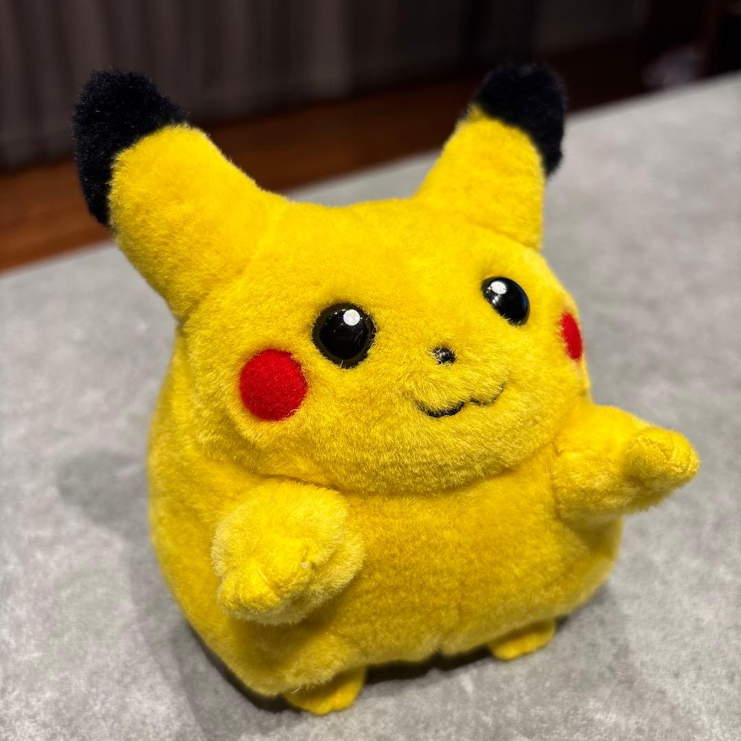 今*す様 【超美品】まんまる　ピカチュウ ぬいぐるみ 初期　レトロ　当時物
