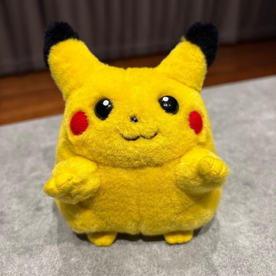 今*す様 【超美品】まんまる　ピカチュウ ぬいぐるみ 初期　レトロ　当時物